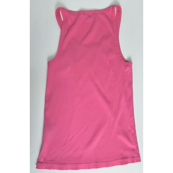 Ralph Lauren Tank Top Sleeveless Women XL Scoop Neck Pink Green Polo Pony Preppy - Picture 3 of 5